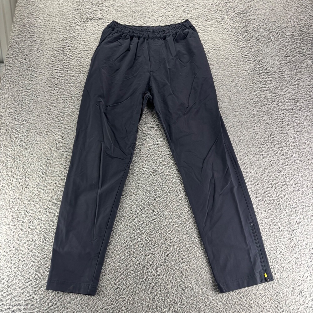 Olivers Track Pants Mens Large Gray Nylon Stretch Slim Fit Zip Legs